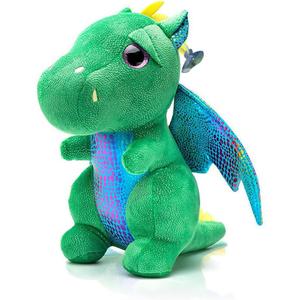 YUKOUQIAN Dragon Stuffed Animal Cute Dragon Plush Doll Soft Toy 10 inch for Girls Boys Christmas Children's (Dragon Green 25cm)