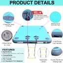 AWSUM Inflatable Floating Dock Air Dock Platform, 6ft/8ft Non-Slip Inflatable Water Mat Floating Island Raft for Lake Pool Beach Ocean