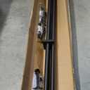 2 Pack Heavy Duty 1 Inch Diameter Single Curtain Rods 72-144 Adjustable Window Curtain Rod with with Cylindrical Cap Finials, Wall Mount and Ceiling Mount, Warm Gold (72-144", Warm Gold)