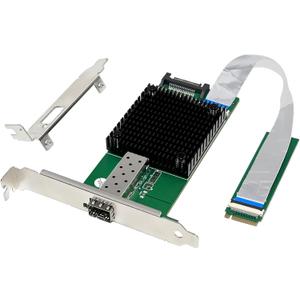 M.2 (M Key) to 10GbE SFP+ Network Card, Single SFP+ Port with Intel 82599 chip,10 Gigabit Ethernet Card NIC for Windows, Linux, UEFI