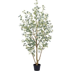 Keeplush 7FT Artificial Eucalyptus Tree Indoor, Faux Eucalyptus Tree with 689 Silk Leaves, Tall Fake Tree - Artificial Tree Indoor for Living Room Office Bedroom Home Decor