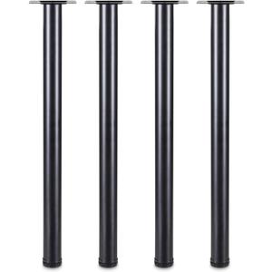 LCSDLHLSY 40Incn Metal Table Legs,Modern Desk Leg,DIY Coffee Desk, Dining Desk,Bar Support FeetSide Table,Adjustable Round Furniture Legs Set of 4(Black).
