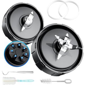 Ninja Blender Blade Replacement 7 Fins Cross & Flat Blades Assembly, Ninja Replacement Blades Compatible with Auto iQ BL482_30 CT680 BL492_30 BN801 BL2012