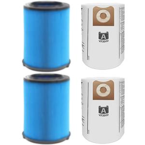 VF5000 3-Layer Pleated Paper Vacuum Filter for RIDGID 5-20 Gallon Vacuums, VF3502 Replacement Vacuum Bags Compatible with Ridgid Wet/Dry Vacuum 12-16 Gallon