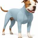 LovinPet UPF 50+ Dog Sun Protection Shirt for Dogs, 4-Way Stretch Nylon, Lightweight Anti-Static Quick-Dry UV Layer, Indoor Shedding Control and Winter Base Layer,Grey,XL