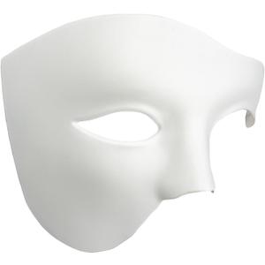 Hoshin Masquerade Mask, Half-Face Mardi Gras Decorations Venetian Masks for Mens (White)