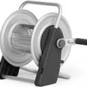 Metal Garden Hose Reel Cart,Hose Holder Up to 50-80 Feet of 5/8" Hose,Wall Mounted Water Hose Reel,Portable Hose Reels for Outside Car Washing, Watering