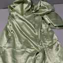 sunshinemall Women's Satin Kimono Robes with Rhinestones Bride Bridesmaid Short Getting Ready Wedding Dressing Gown