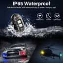 Wireless LED Lights for Car 4PCS with Remote Control, Wireless LED Strobe Lights 8 Colors USB Charge IP65 Waterproof Anti-Collision for Car Motorcycle Drone RC Aircraft Bike, Black