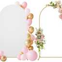 7.2FT Wedding Arch Backdrop Stand and Cover Set, Metal Balloon Arch Stand and Cover for Birthday Party Wedding Ceremony Bridal Baby Shower Graduation Decoration
