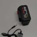 21v Lithium Battery - 4.0 Ah Battery with Charger Adapter Led Indicator Compatible with Leaf Blower