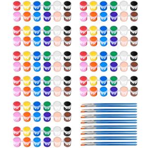 8 Pack Mini Acrylic Paint Set,12 Colors Acrylic Paints Strips for Kids&Adults Craft Paint,140 PCS Kids Painting Kit Container Strips Storage, Perfect for Home Birthday Classroom Party Favors……