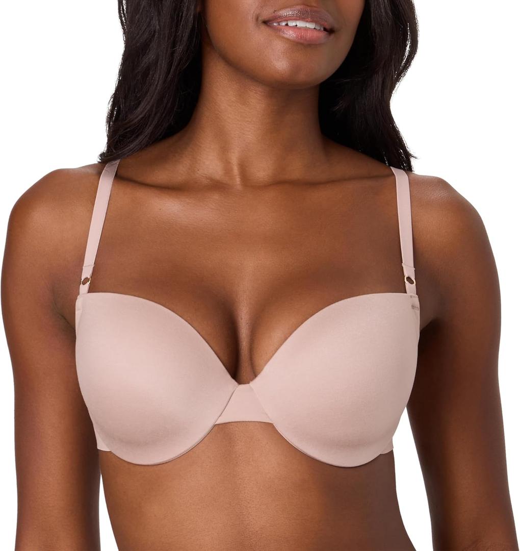 Maidenform Women's Push-up Bra, Comfortable Underwire Lace Bras for Women, Sexy Lace, Natural Lift, Adjustable Straps, Size 38B 