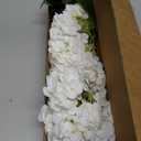 Waipfaru 21" Real Touch White Hydrangea Artificial Flowers with Long Stem & Leaves, Full Latex Faux Hydrangea Flowers for Home Decor Party Floral Arrangements Wedding Bouquets Centerpieces, 3Pcs