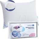 Continental Bedding Pillow Double Down Surround-As seen in many 5 star hotels and resorts. (queen), white