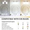 2 Light Brushed Nickel Vanity Lights for Bathroom, Modern Bathroom Light Fixtures Over Mirror, Vanity Light with Milky White Glass Shades, Farmhouse Wall Lights, E26 Socket