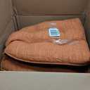 Chair Cushions for Dining Chairs Set of 6, Kitchen Chair Cushions, Chair Pads with Ties and Non Slip Backing, Tufted Memory Foam Seat Cushion 6 Pack, 15.5" x 15.5" x 4", Orange