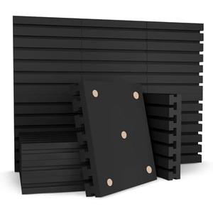 Sound Proof Foam Panels for Walls 2" X 12" X 12" Acoustic Foam Panels High Desnsity Studio Soundproofing Fire Resistant & Noise Absorbing for Studio, Office, Home (Blue) (GZ-H50pack12X12X2)