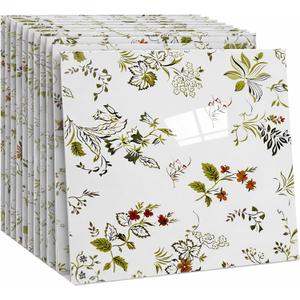 Peel and Stick Kitchen Backsplash Tiles 16PCS – Waterproof Self Adhesive Wall Stickers for Kitchen, Easy DIY Stick On Tile Backsplash, Heat Resistant Decorative Wall Covering (Flower Pattern)