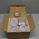 Stemless Wine Glasses Set of 4, 13.5oz Red White Wine Glasses for Daily Use, Hosting, Home Bar, Evening Party, Birthdays, Housewarming Gift, Clear