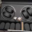 Watch Winder, Watch Rotating Display Case,4 Automatic Watch Winder with 6 Storage Case