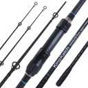 Surf Spinning Fishing Rod 9'/10'/11'/12', 3-Piece Carbon Fiber Saltwater Rod with 2 Tips, Lightweight High-Sensitivity Long-Cast Shore & Beach Casting Rod for Pier Surf Fishing