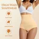 Women's Tummy Control Shapewear Panties Hi-Waist Body Shaper Underwear Slimming Briefs Compression Minimalist (XXL)