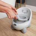 Infantino Potty Pals Potty Seat - Potty Training Toilet, Removable Bowl with Splashguard, Slip Resistant Feet, Gray