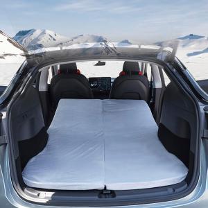 Upgraded Camping Mattress Memory Foam Portable Foldable Car Mattress with Storage Bag & Sheet for Tesla Model Y Model 3, Back Seat Car Sleeping Bed