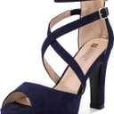 IDIFU Women's IN4 Platform Heels Strappy Chunky Heels For Women Dressy Peep Toe High Heels For Women Bridal Wedding Shoes For Bride On Evening Prom (11)