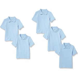 Amazon Essentials Boys and Toddlers' Short-Sleeve School Uniform Pique Polo Shirts, Multipacks (Medium, Light Blue) Amazon Essentials Boys and Toddlers' Short-Sleeve School Uniform Pique Polo Shirts, Multipacks (Medium, Light Blue)