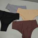 UNDER THE SEA Seamless Underwear for Women Mid Rise Brief Sexy No Show Bikini Panties Womens Cheeky 5 Pack XS-XL (Medium, Black&mocha Grey&brick Yellow&apricot&silver Gray)