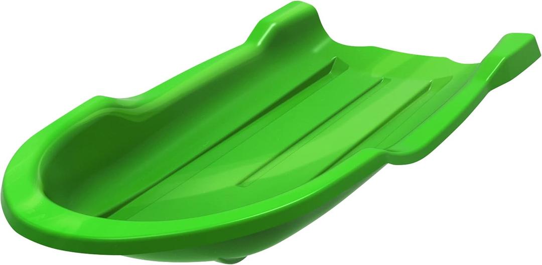 Era 46-inch Torpedo Adventurer Sled with Open Back  1-2 Rider Plastic Toboggan, Green