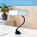 Cubicle Rear View Mirror to See Behind You Adjustable Cubicle Desk Mirror, Heavy-Duty Suction Cup Mount, Fits Monitors & Cubicle Walls