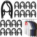 15 Pcs Travel Hangers Portable Foldable Travel Hanger Organizer, Plastic Cruise Ship Accessories Essentials Clothes Hanging Rack Folding Hangers for Traveling Camping Flying RV Europe Suitcase, Black : Home & Kitchen