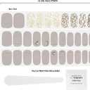 Dashing Diva Gloss Nail Wraps - All Lined Up | UV Free, Chip Resistant, Long Lasting Gel strips | Contains 32 Strips, 1 Prep Pad, 1 File