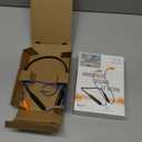 HomeSpot Noise Reduction Wireless Neckband Headphones with Qualcomm aptX HD, 27dB NRR, CVC Noise Cancelling Mic & Controls and 20H Playtime for Work Safety OSHA Compliant - Blue Wire Orange Earbuds