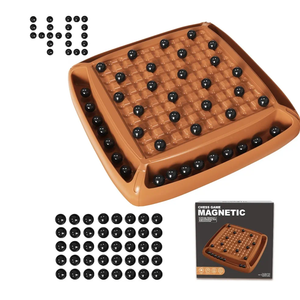 Magnet Game, Magnetic Game Chess 40 Piceses, Family Games for Kids and Adults, Board Game for Kids 8-12 Family Games Night 2-4 Players, Gifts for Teens Kid (Brown