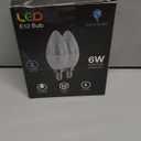 2 Pack LED Black Light Bulb, 6W E12 Candle Blacklight Bulb Level 385-400nm, Body Paint, Glow in The Dark Party E12 LED Light Bulb Neon Glow Fluorescent Poster Candelabra Bulbs