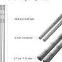 TINMARDA Metal Chopsticks Reusable 5 Pairs Stainless Steel Chopsticks Dishwasher Safe Square Lightweight Non-Slip Chop Sticks Present Set (Silver)