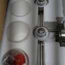 3-Light Bathroom Vanity Light Fixture, Brushed Nickel Compact Vanity Light with White Frosted Glass Shades for Mirror, Bathroom, Living Room, Modern Style, E26 Base, 16 Inch