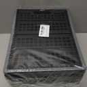 15 L Plastic Collapsible Crates, Stackable Folding Crates, 4 Packs (Black and Deep Grey)