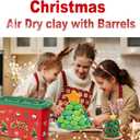 Christmas Modeling Air Dry Clay Crafts for Kids,Blingbrione Xmas Activities Craft Pumpkin Snowman Santa Reindeer Play Dough DIY Kits for Girls Boys Holiday Party,24 pcs Clay Sculpting Tools