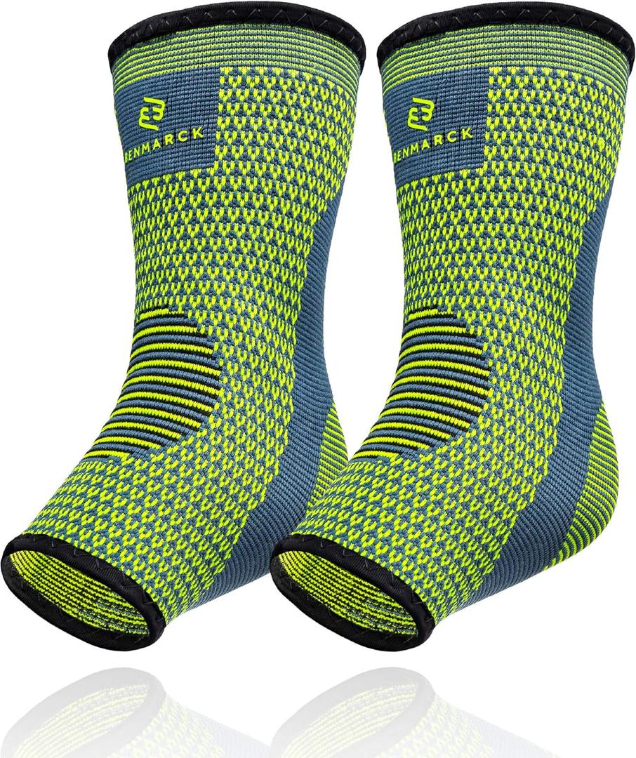 Benmarck Achilles Tendon Support Brace, Plantar Fasciitis Sock, Ankle Compression Sleeve For Running, Tendonitis and Flat Feet Relief