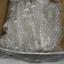 100 Pcs Christmas Tree Ornaments Clear Acrylic Hanging Teardrop Ornaments 5 Styles Christmas Crystal Chandelier Pendant Crystals for Centerpieces Chandelier Wedding Decor (Clear)