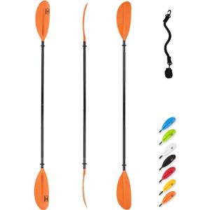 OCEANBROAD Kayak Paddle 86in/218cm, 90.5in/230cm, 95in/241cm Alloy Shaft Kayaking Boating Canoeing Oar with Paddle Leash