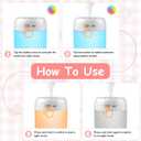 Portable Small Humidifier, 650ml Colorful Mini Humidifier for Bedroom, Office Desktop, Baby Room, Plants, Cool Mist Humidifiers(White)
