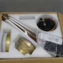 42 Inch White and Gold Low Profile Ceiling Fans with Lights and Remote, Dimmable, Quiet DC Motor, 3 Wood Blades, Flush Mount Ceiling Fan with Light, Indoor Outdoor Ceiling Fan for Patios