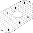Kitchen Sink Grid and Sink Protectors, Stainless Steel Sink Grids for Bottom of Kitchen Sink, 26 3/8" x 14 9/16" with Center Drain for Single Sink Bowl