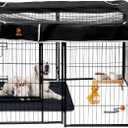 PJYuCien Rectangle Playpen Bottom Pad- Stabilize The Dog Play Pen, Fits 8 Panels 24" Width Metal Dog Playpen -24"x72" Assembly Size 600D Oxford Cloth Waterproof Playpen Bottom (Only Bottom Pad)